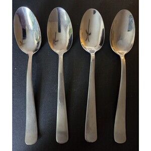 Lot Of 4 Cambridge Silver Ascot (Stainless) Oval Soup Spoons
